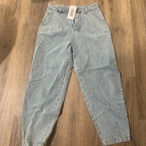 Light Blue Wide Leg Boyfriend Jeans